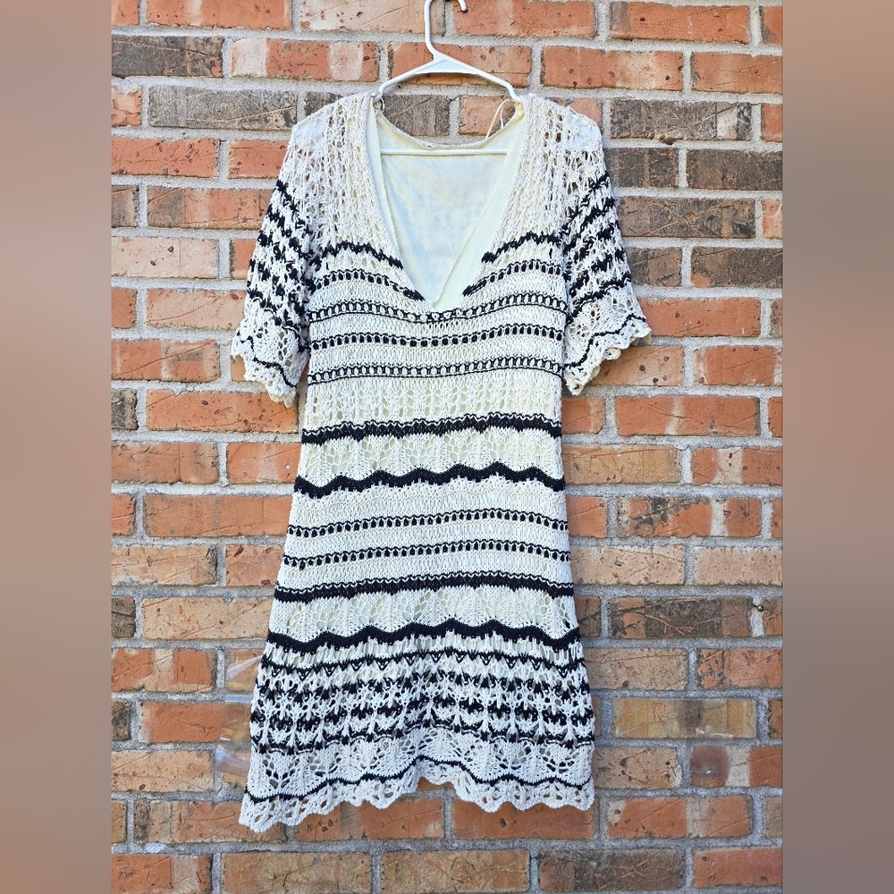 Zara Crochet Knit Mini Dress - Picture 8 of 11